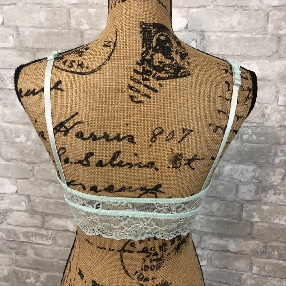 Shop The Trends Lace Bralette in Light Blue